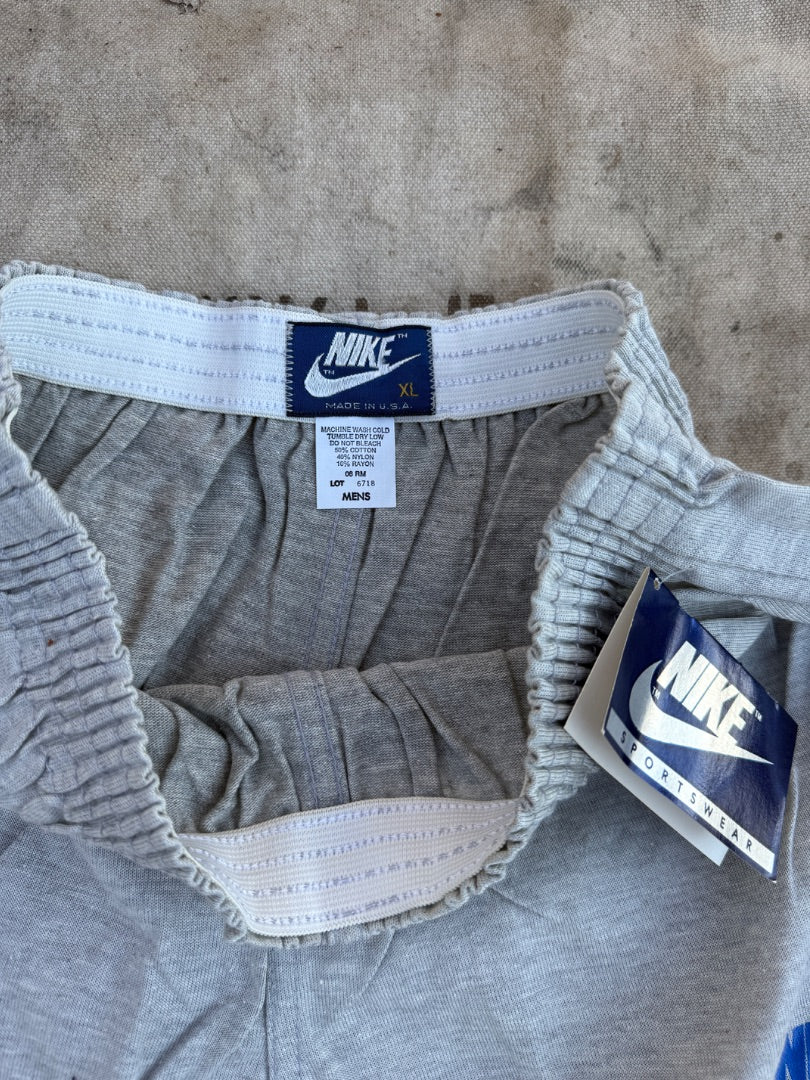 Vintage 80s gray and blue Nike shorts