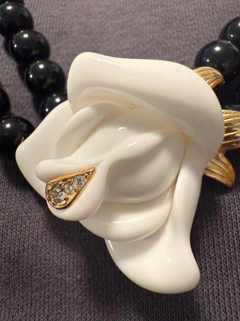 KJL Kenneth Lane Midnight Rose Necklace