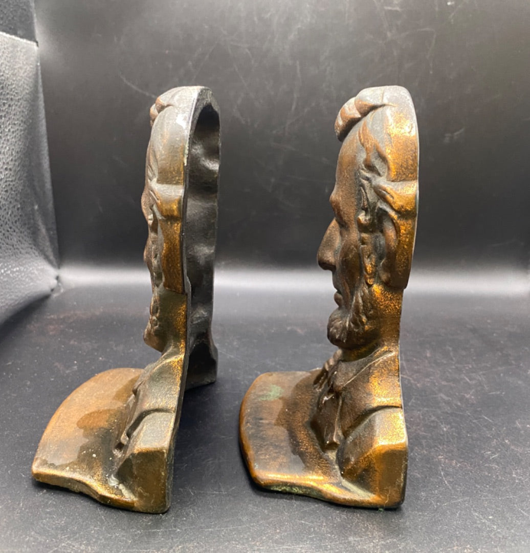 Cast Iron Lincoln Bookends