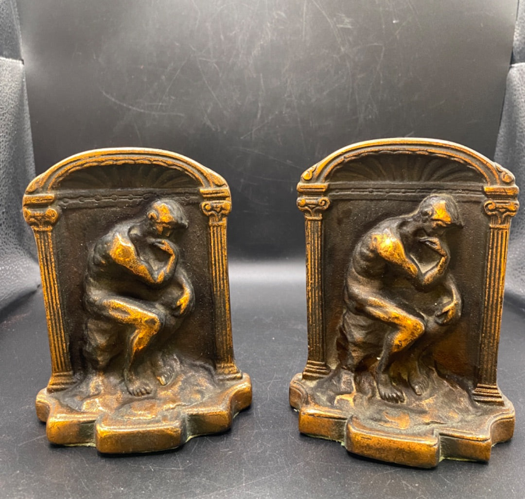 Cast Iron Thinker Bookends