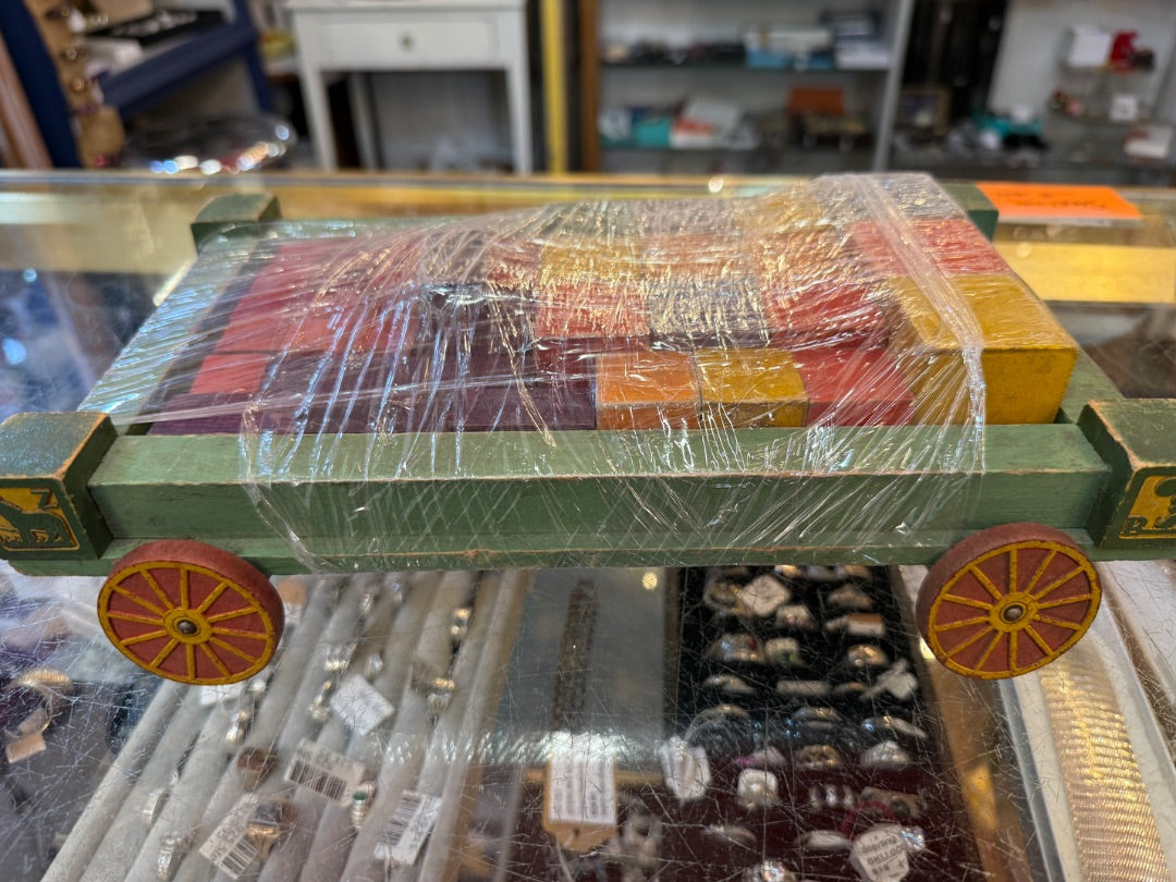 Blocks on wagon