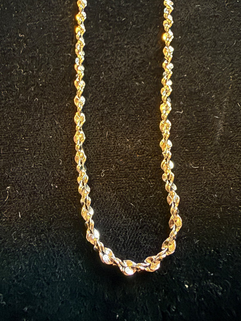 Pretty Short Silver Toned Avon Neklae with twist