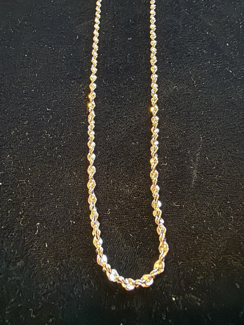 Pretty Short Silver Toned Avon Neklae with twist