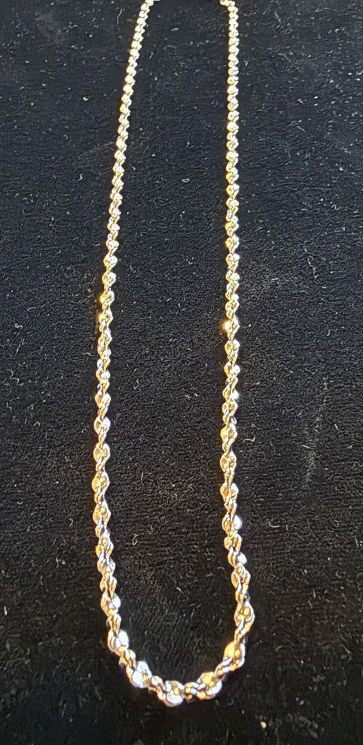Pretty Short Silver Toned Avon Neklae with twist