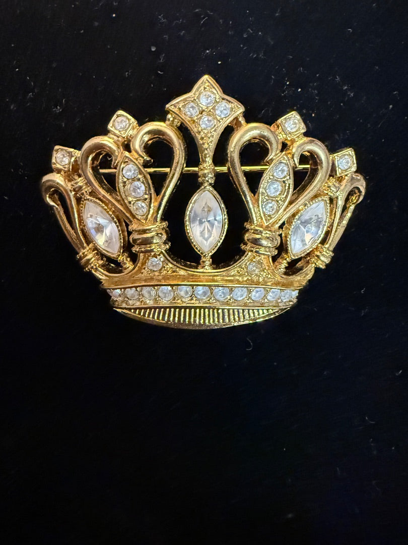 VTG KJL AVON Crown Brooch