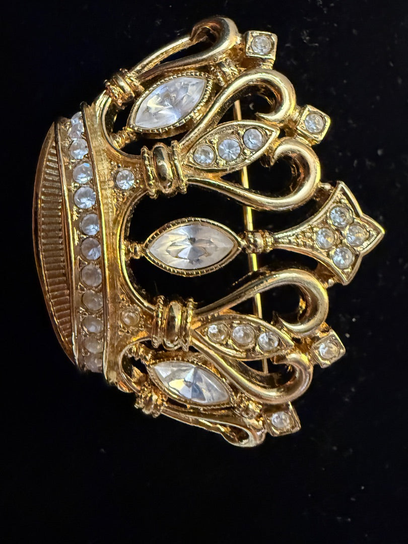 VTG KJL AVON Crown Brooch