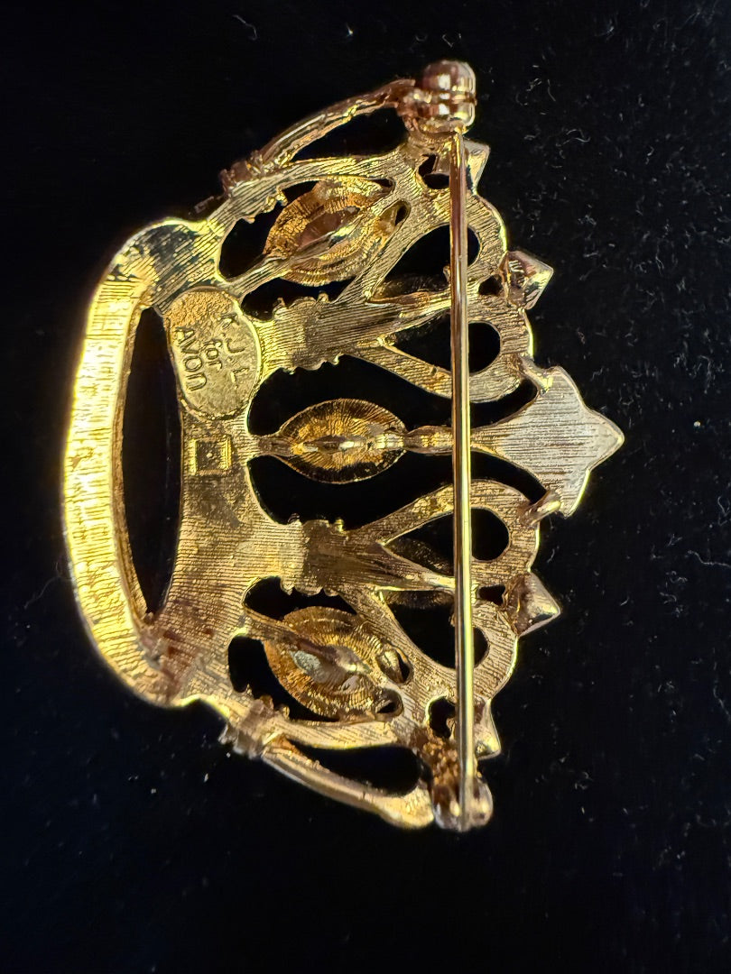 VTG KJL AVON Crown Brooch