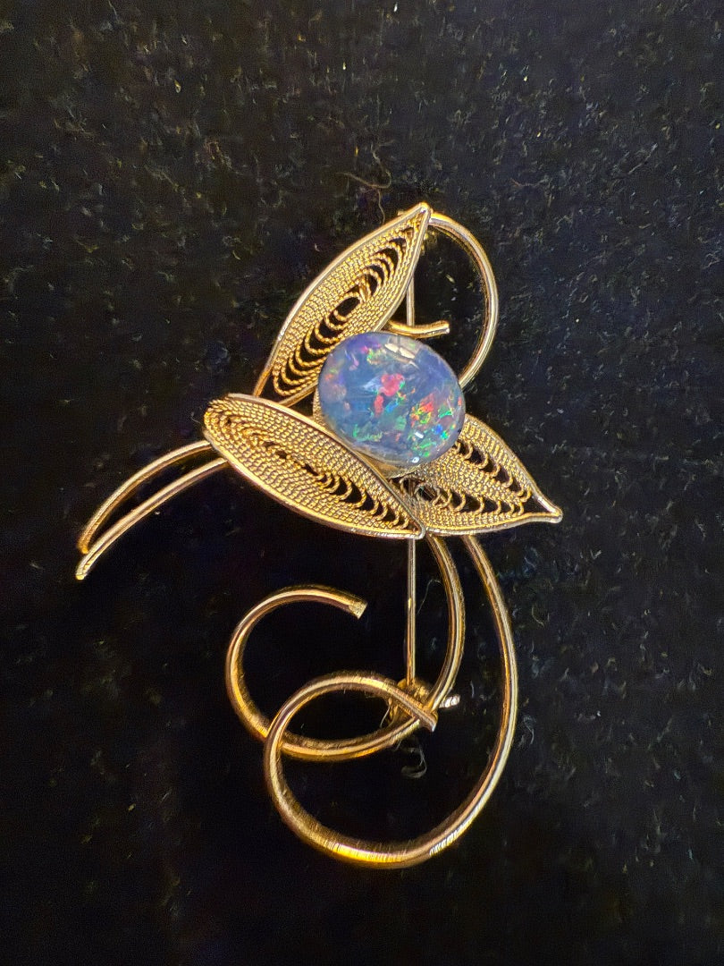 Vtg Blue Avon Brooch