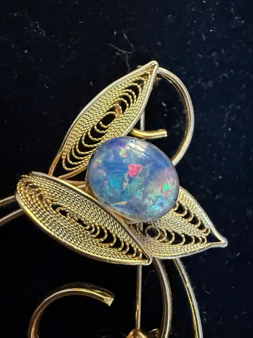 Vtg Blue Avon Brooch