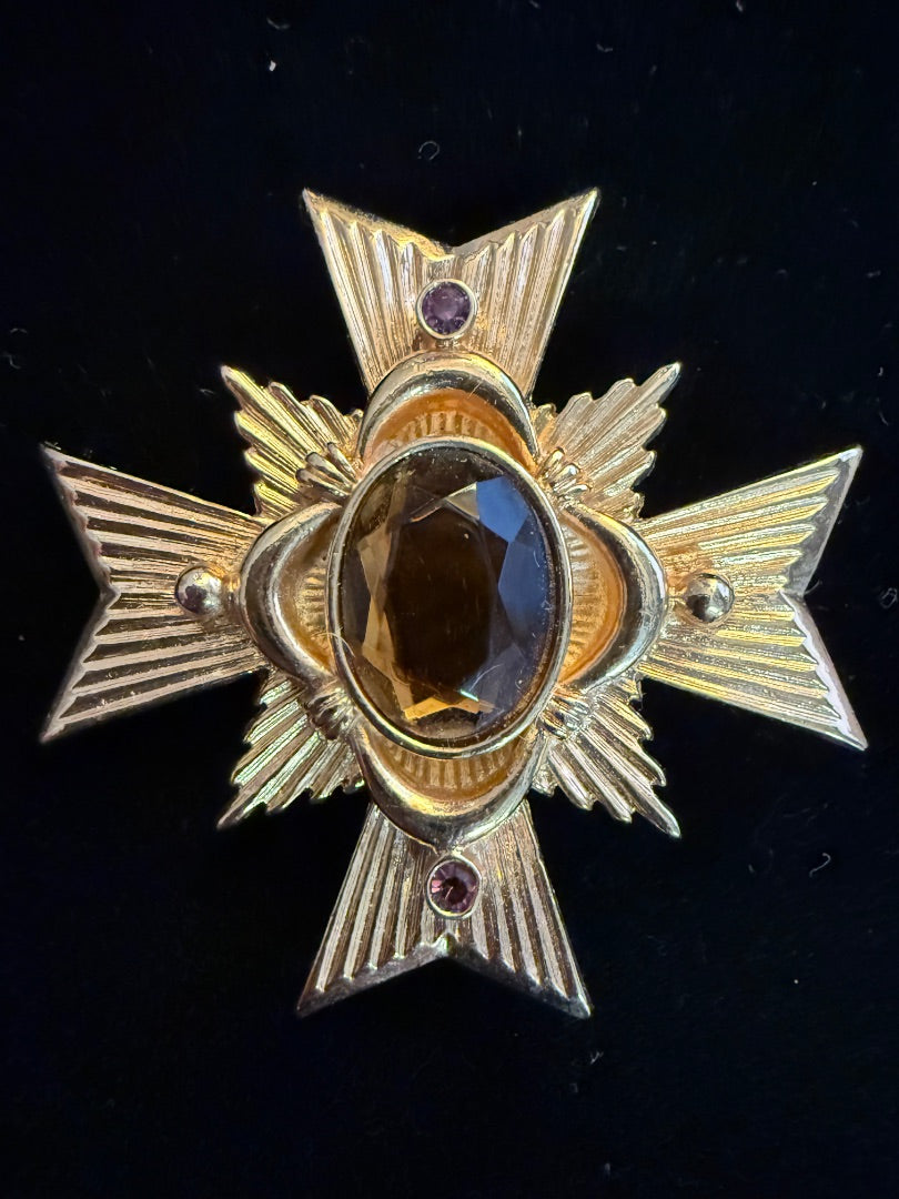 Avon Maltese Cross Allegro Brooch / Pin