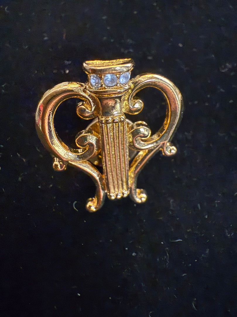 Music Harp Brooch / Pin