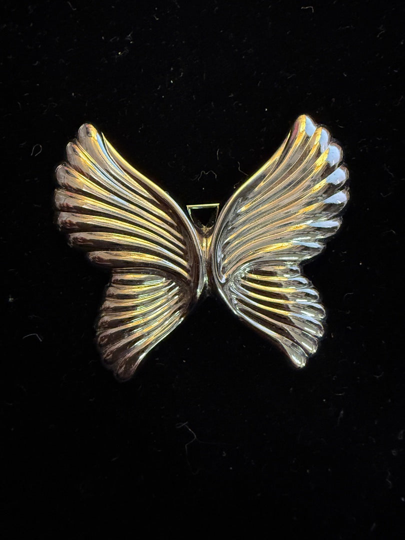Silver Toned Butterfly Brooch / Pin