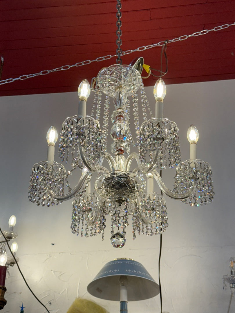 6 light Crystal 1950’s