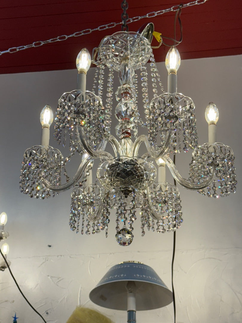 6 light Crystal 1950’s