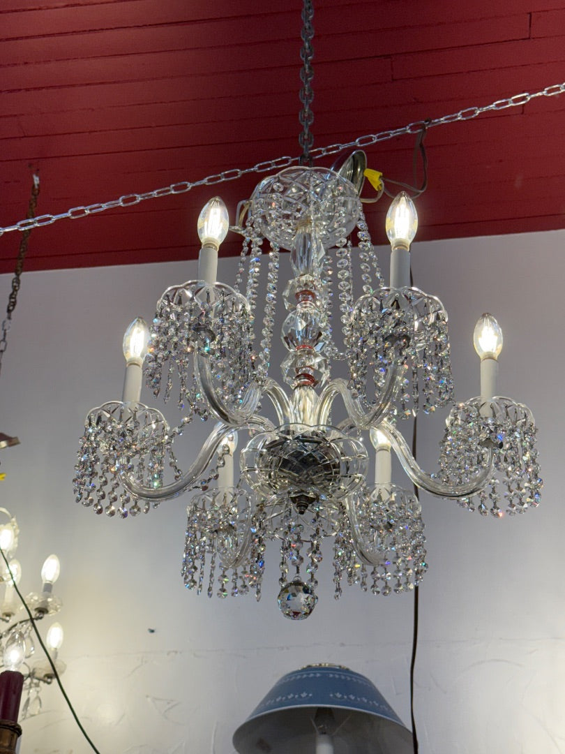 6 light Crystal 1950’s