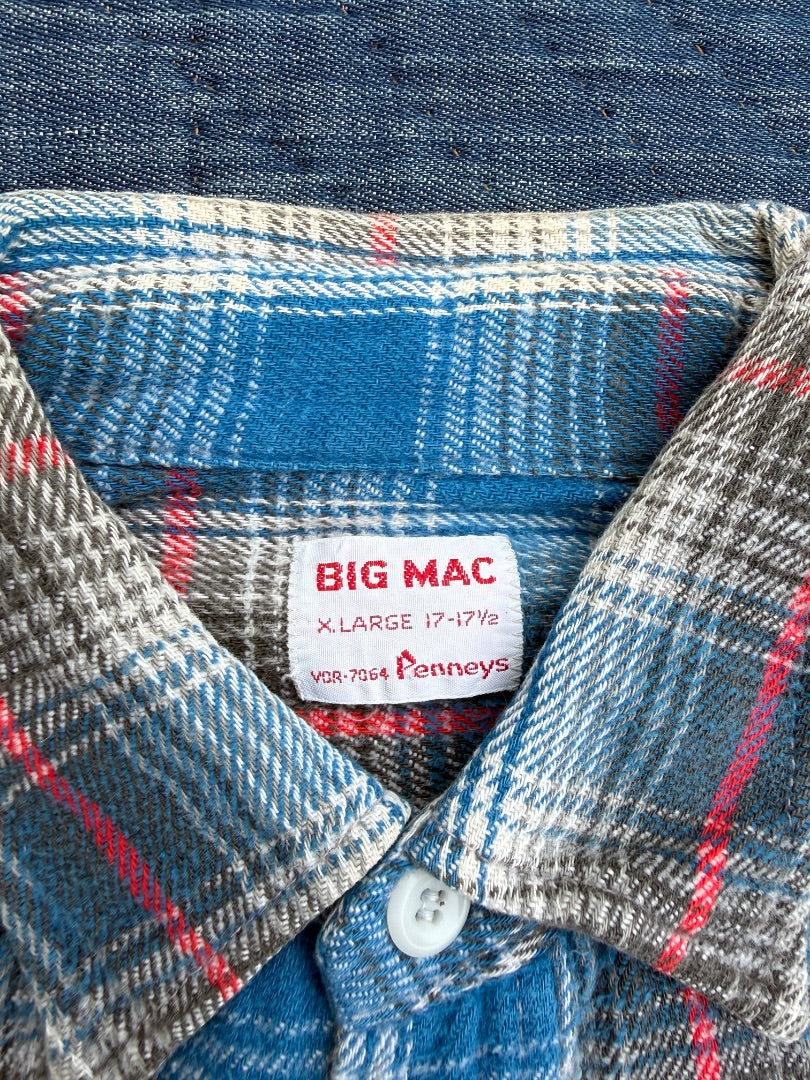 Vtg 60s Big Mac blue XL