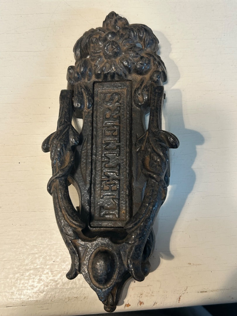 Kenrick Antique Door Knocker and Letter / Mail slot