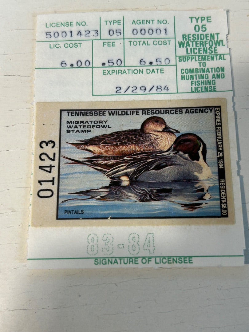 Vintage Hunting and Fishing License