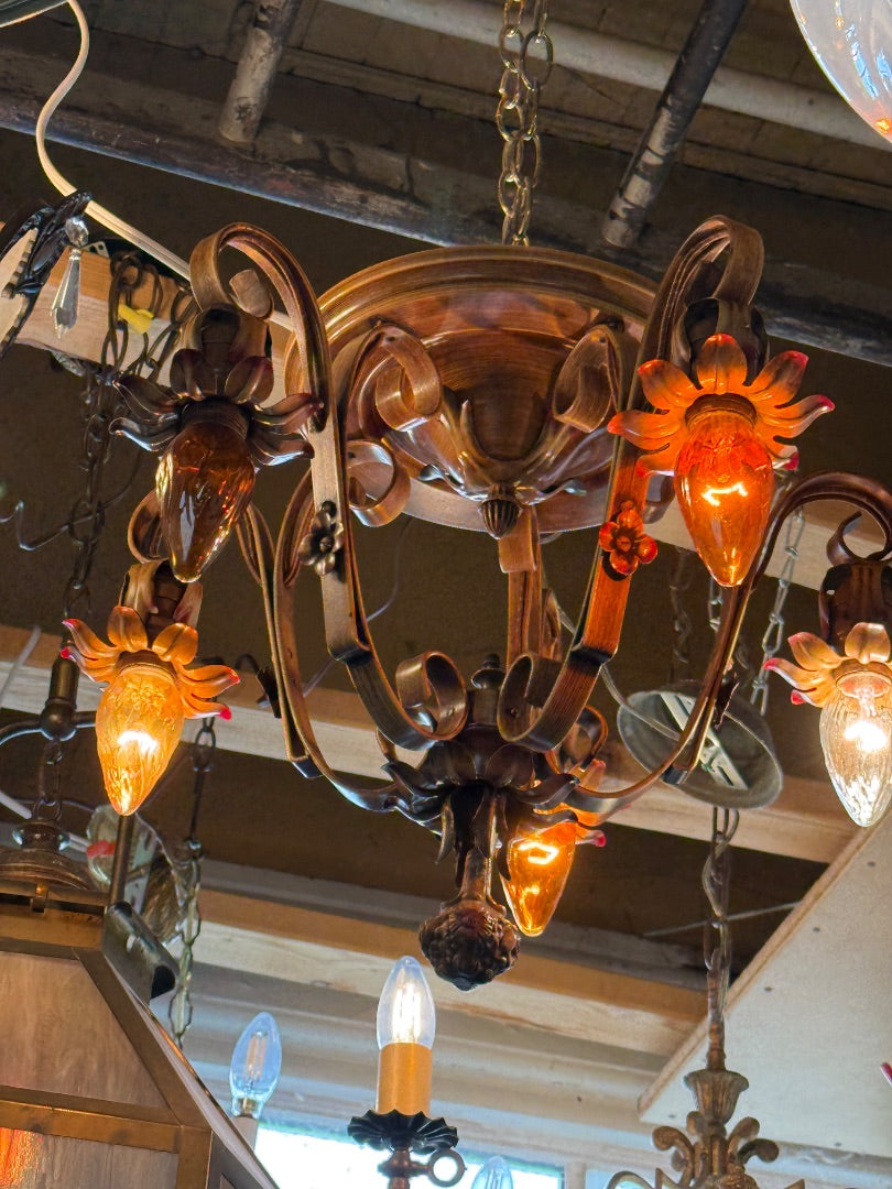 40’s Flush Mount Chandelier