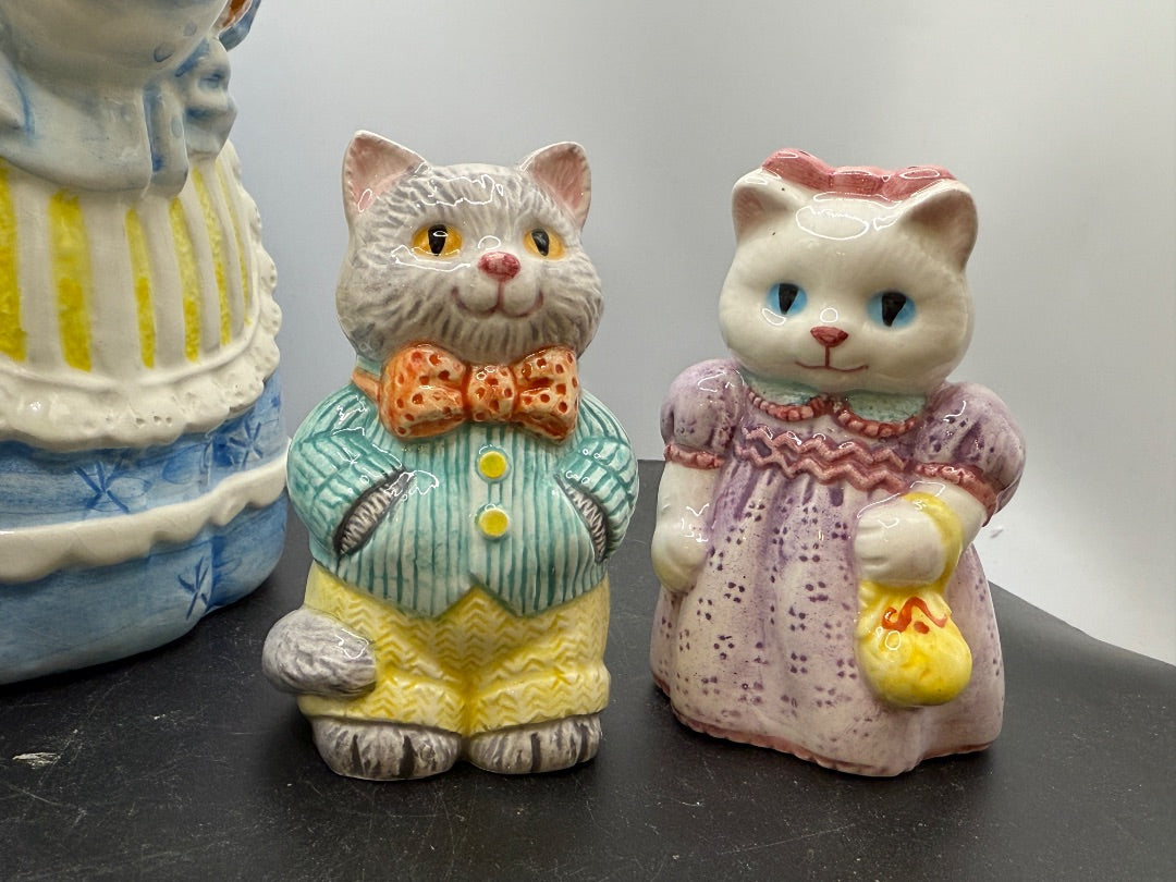 7 PC Set Avon Country Purr-fection Cat Kitten Teapot