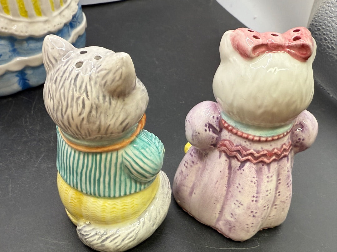 7 PC Set Avon Country Purr-fection Cat Kitten Teapot