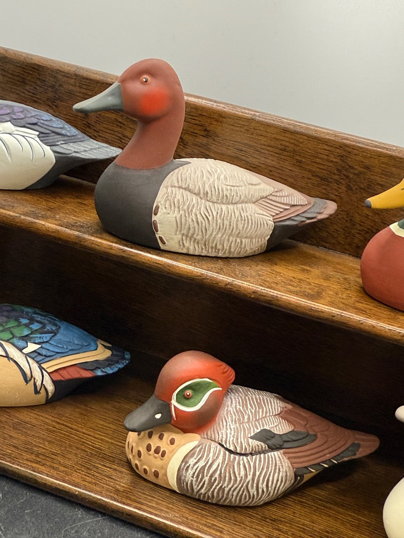 Avon Collector duck series x 6 w/shelf