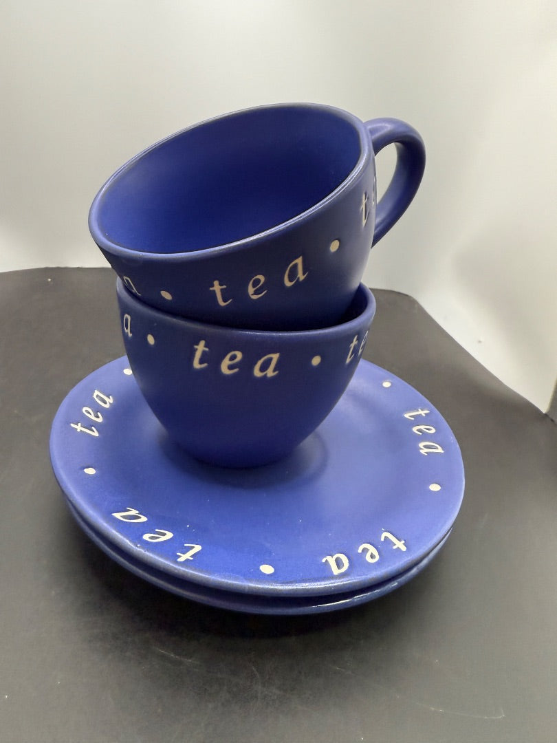 Blue teacup