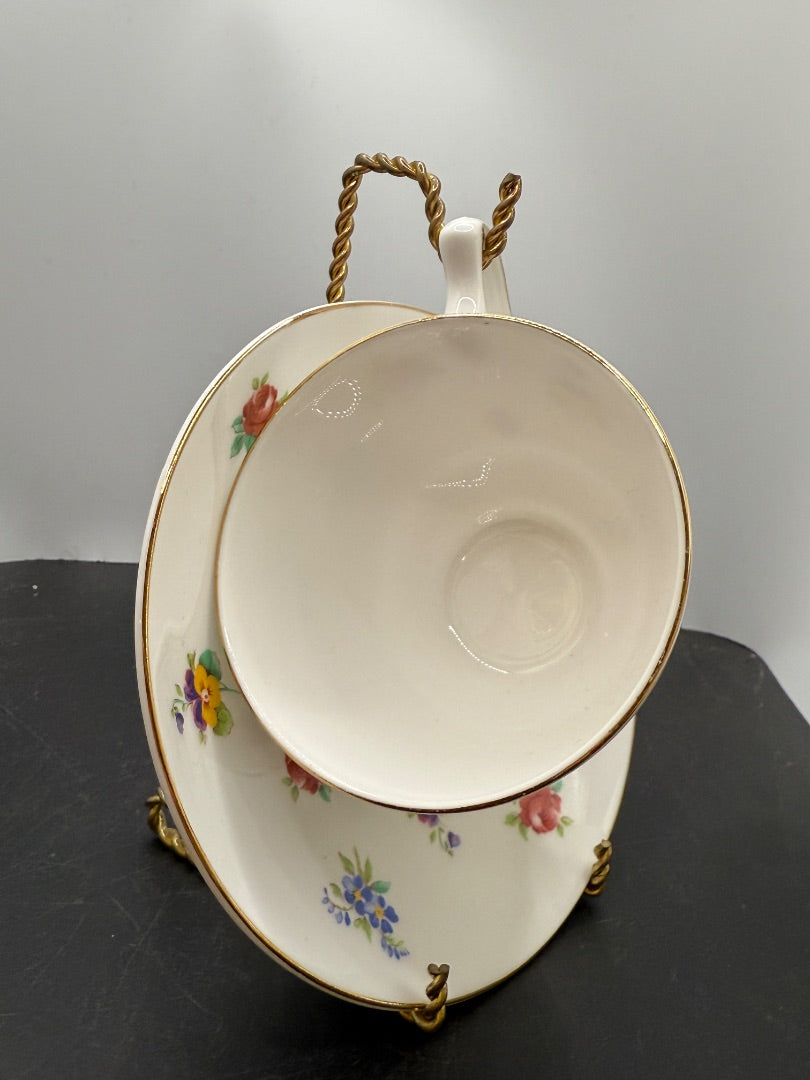 China Teacup and Saucer by Staffordshire