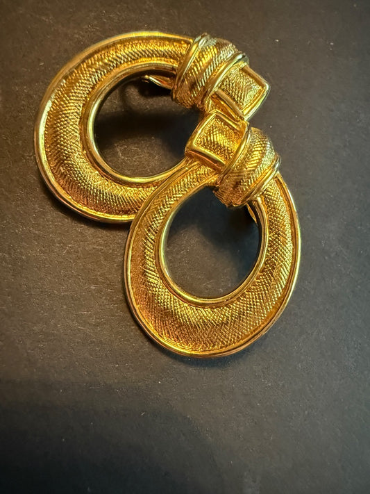 1990 Ribbon Clip Earrings