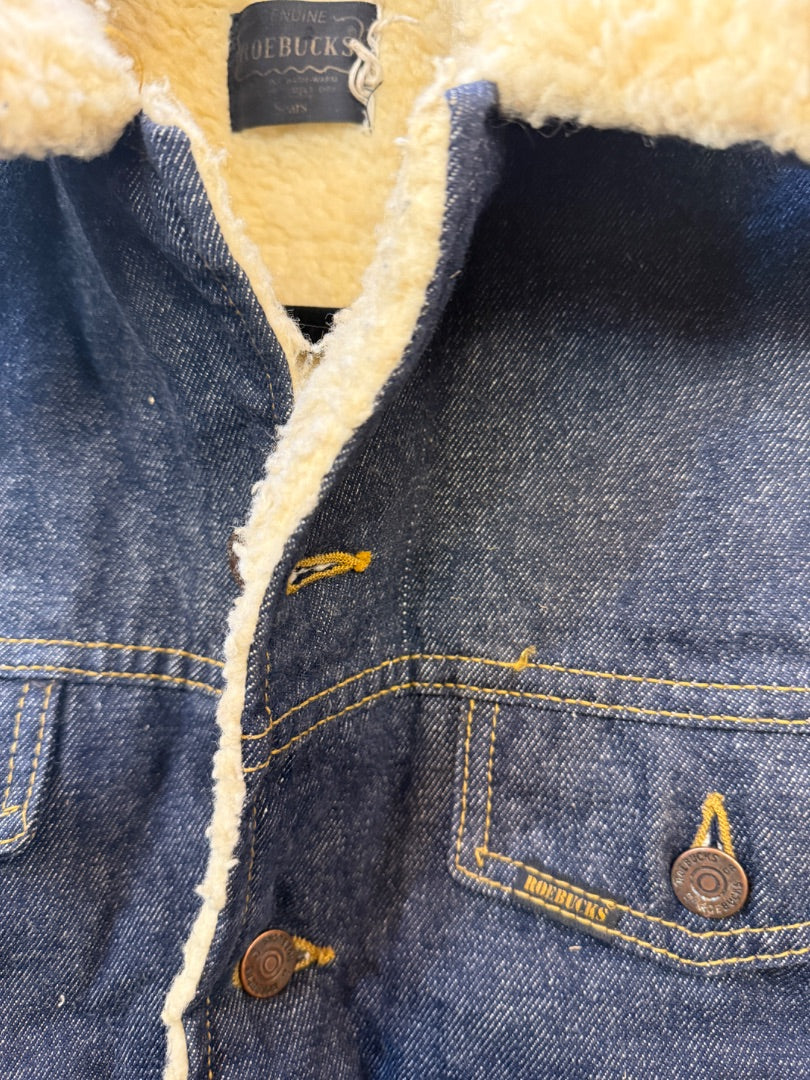 Vintage 70s Sears Sherpa Denim Jacket