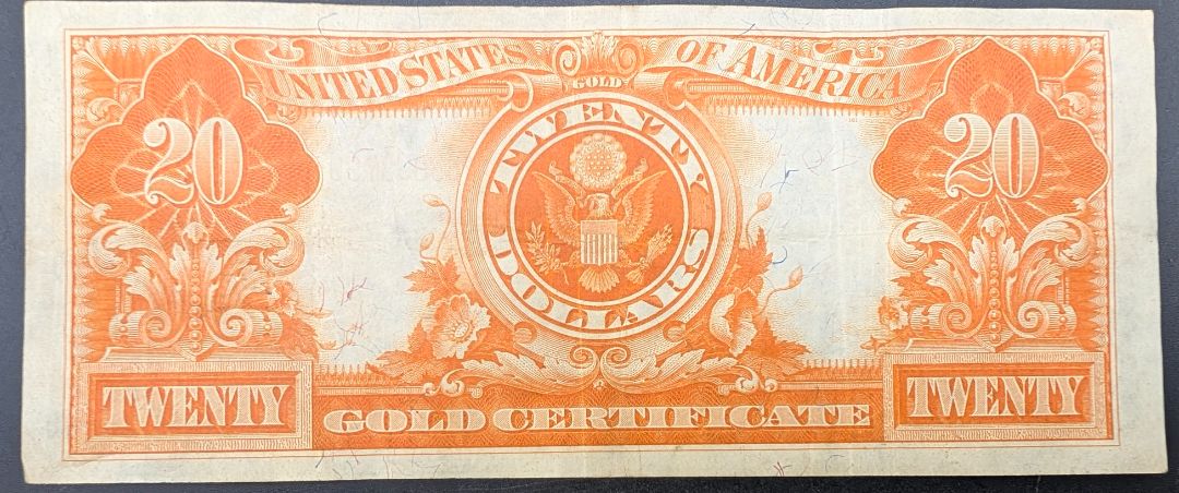 1922 $20 Gold certificate VF/XF Choice
