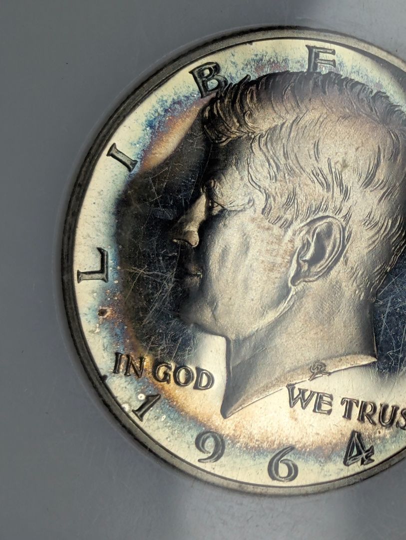 1964 Proof CAM TonedKennedy Half Dollar