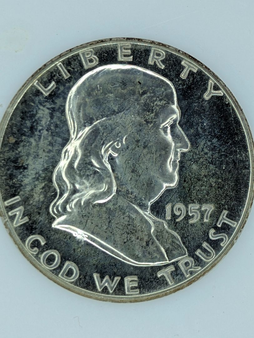 1957 Cameo Franklin Half Dollar