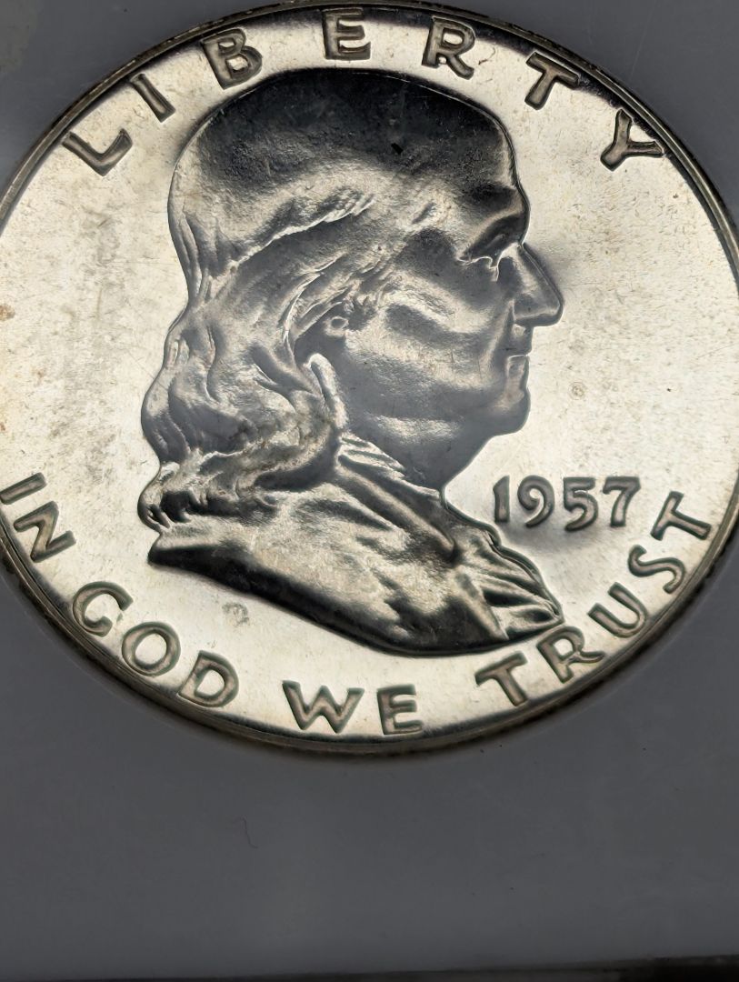 1957 Cameo Franklin Half Dollar