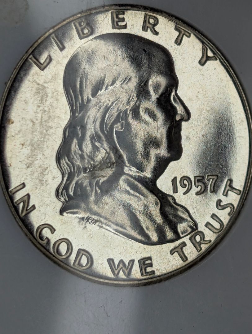 1957 Cameo Franklin Half Dollar
