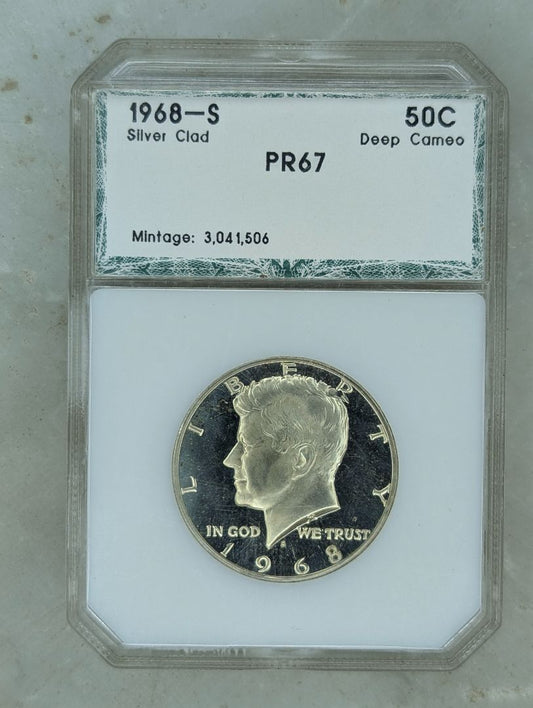 1968-S Cameo Kennedy Half Dollar