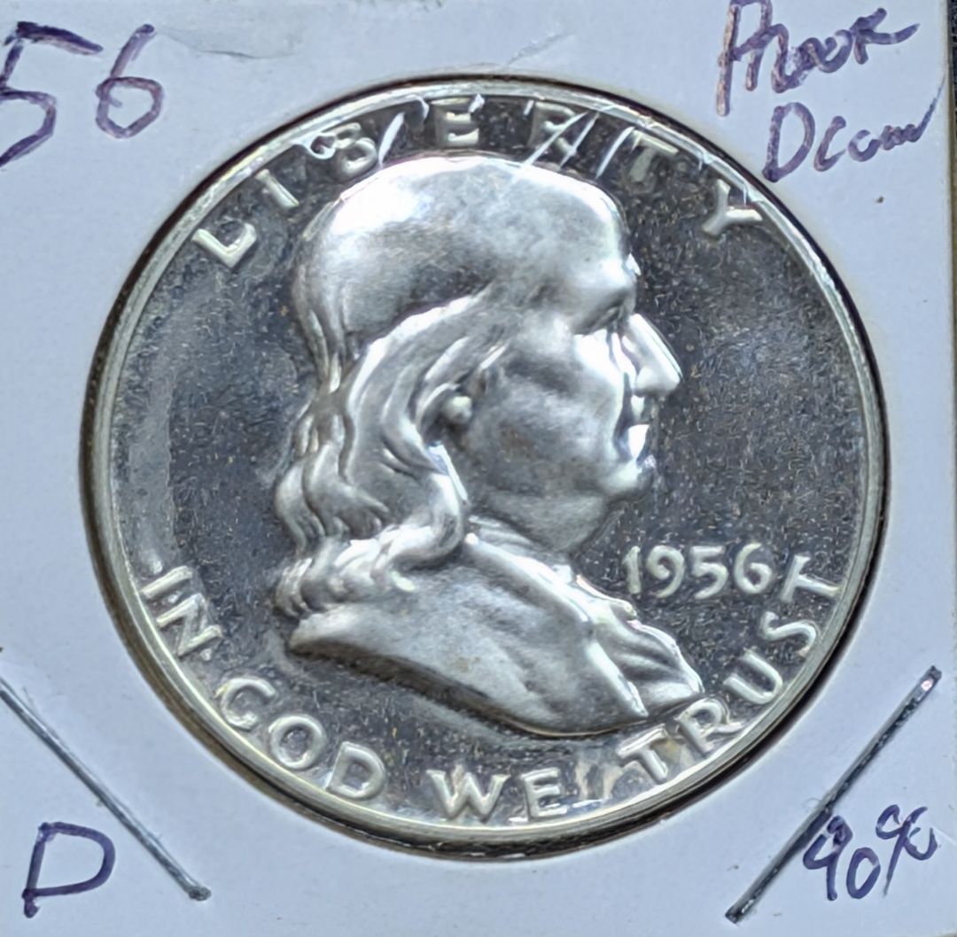 1956 Proof Deep Cameo Uncirculated Franklin Half Dollar