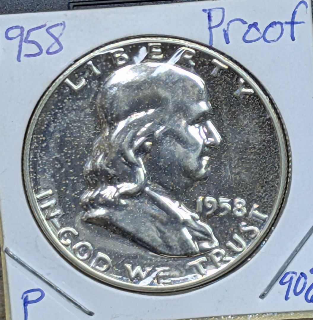 1958 Proof Franklin Half Dollar