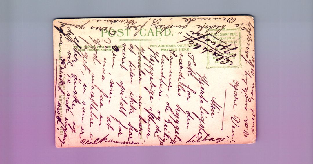 Bathing At Coney Island, New York HTL Hold to the Light postcard