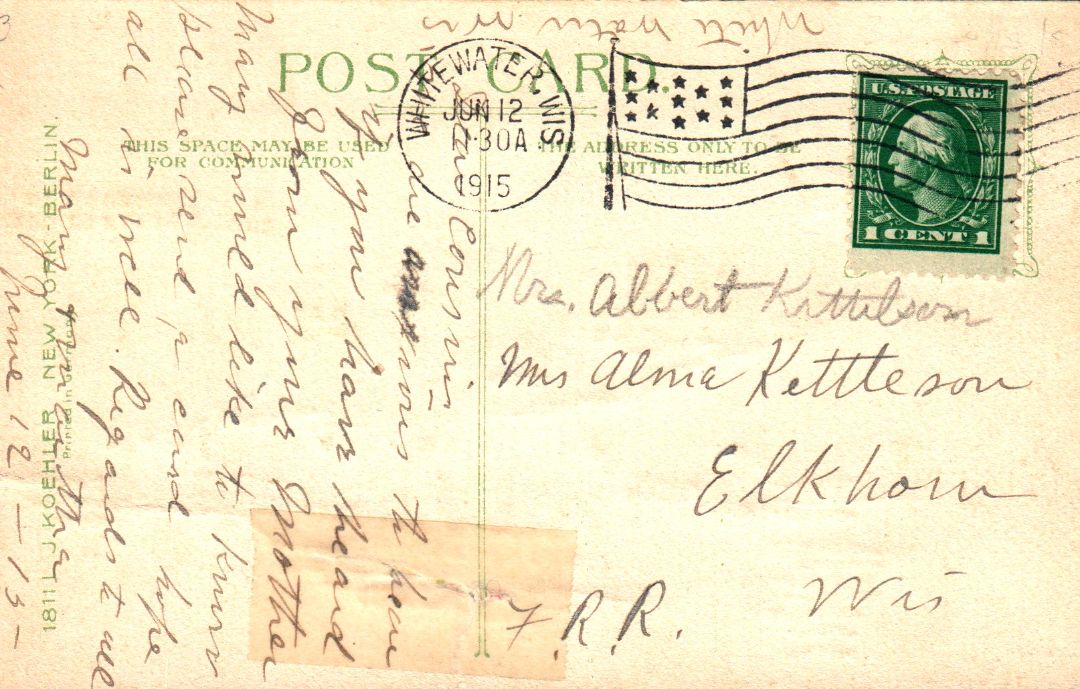 Buttermilk Falls And Cranston's, Hudson River, New York HTL Hold to the Light postcard