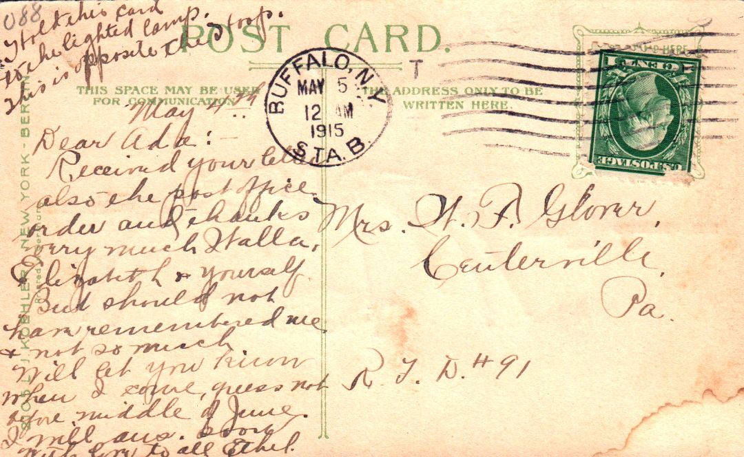 Gates Circle, Delaware Park, Buffalo, New York HTL Hold to the Light postcard