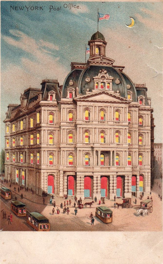 New York Post Office HTL Hold to the Light postcard