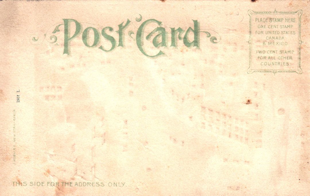 Bird's Eye View Brooklyn, New York, Fulton Street HTL Hold to the Light postcard