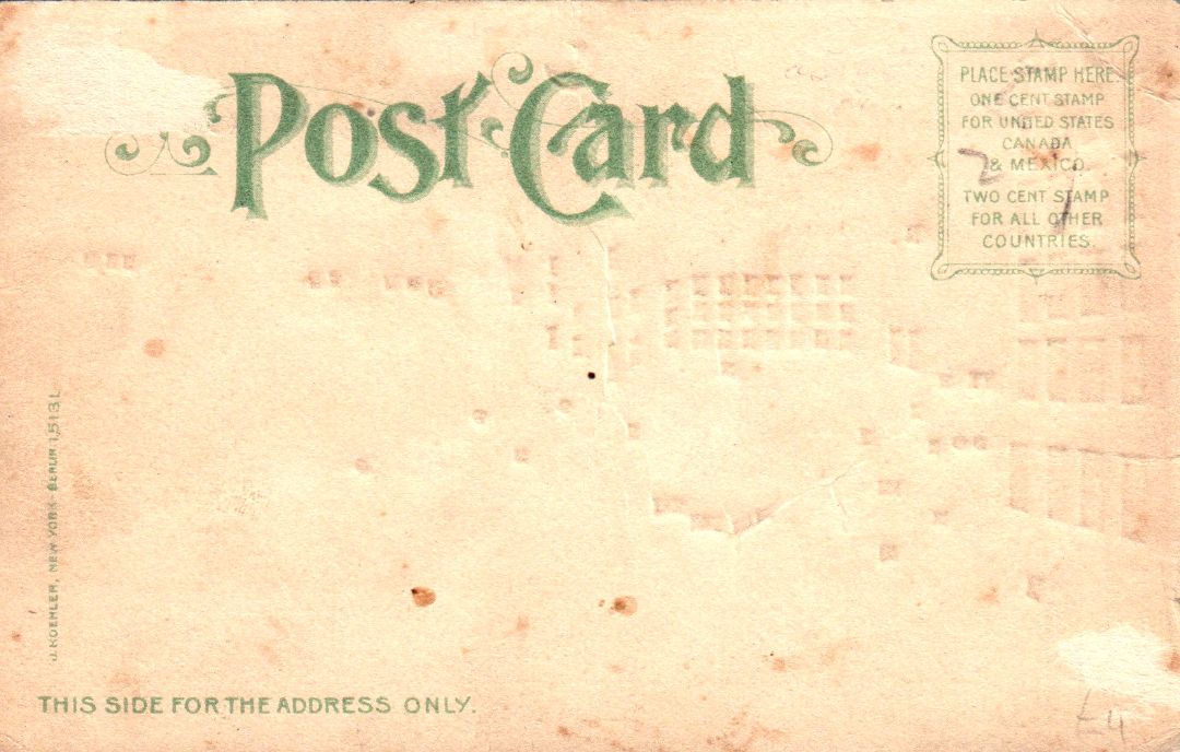 Madison Square, Broadway & 5th Ave., New York HTL Hold to the Light postcard