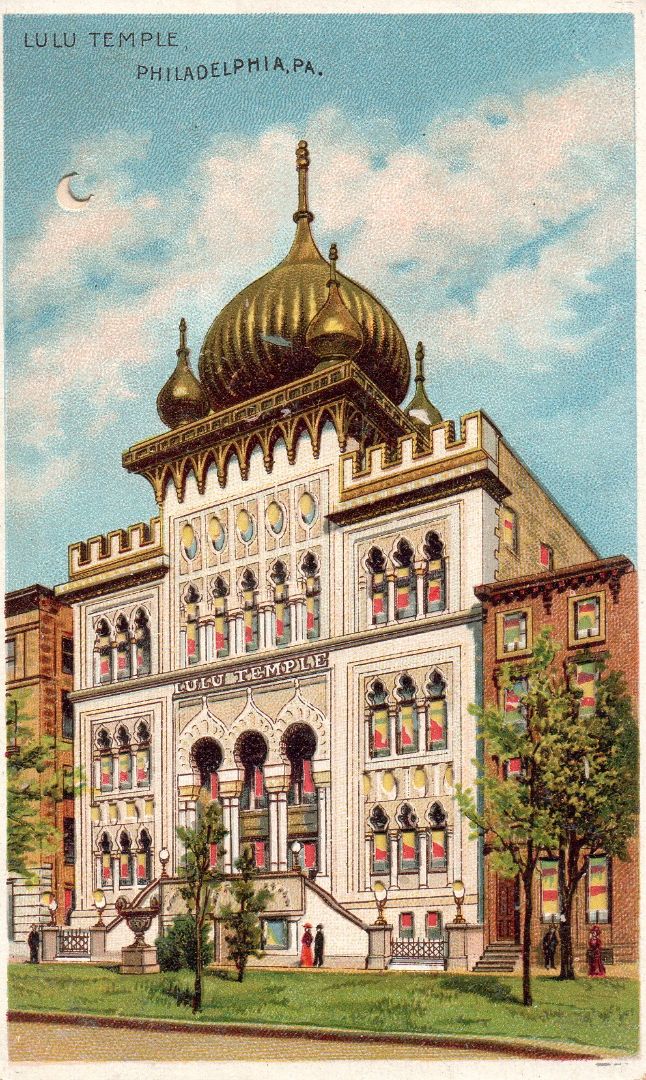Lulu Temple Philadelphia, Pennsylvania HTL Hold to the Light postcard