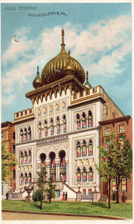 Lulu Temple Philadelphia, Pennsylvania HTL Hold to the Light postcard