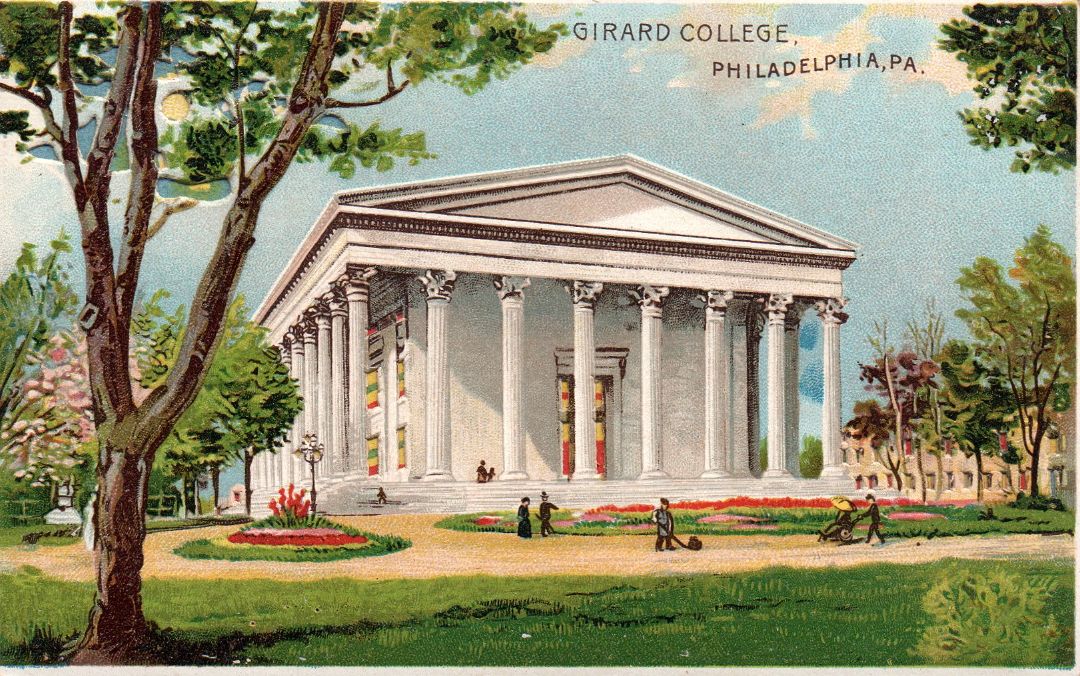 Girard College, Philadelphia, Pennsylvania HTL Hold to the Light postcard