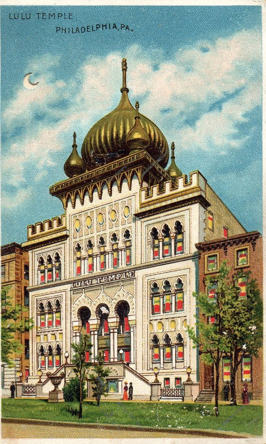Lulu Temple, Philadelphia, Pennsylvania HTL Hold to the Light postcard