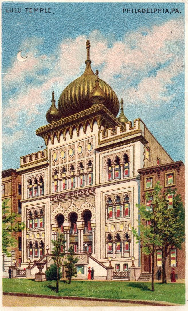 Lulu Temple, Philadelphia, Pennsylvania HTL Hold to the Light postcard