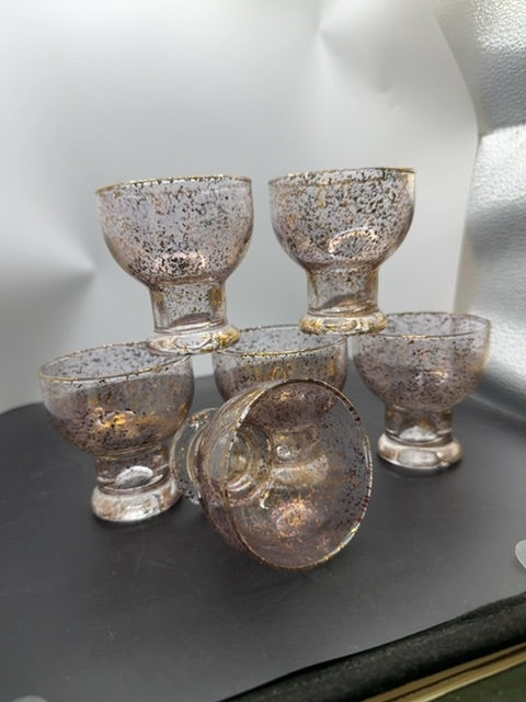 Vintage gold luster glasses